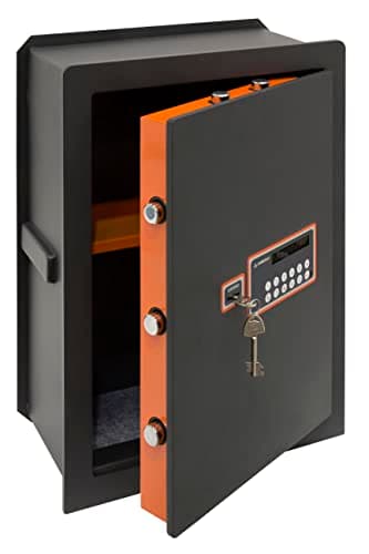 ARREGUI Plus C Coffre-fort encastrable avec serrure certifiée à clé et à code | Coffre-fort double sécurité à emmurer | Coffre fort mural avec fond extensible (40 L - 52 X 38,5 X 20/30 cm)
