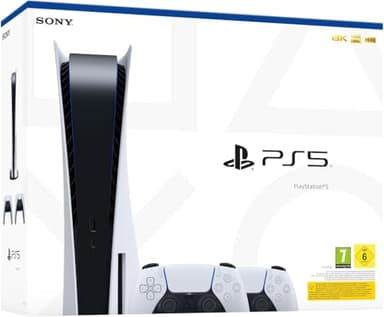 Sony, PlayStation 5 Édition Standard, PS5 avec 2 Manettes Sans Fil DualSense, Couleur : Blanche