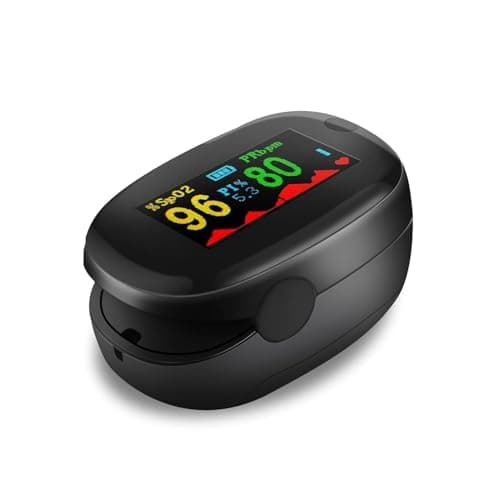 Oxymetre de Doigt Professionnel,Saturometre Oxymetre,Saturometre de pouls,Saturation Oxygène Doigt,pulse oximeter mit Écran LED Mesure SpO2 et PR