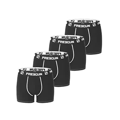 Caleçon Homme Multi-Sport, Boxer Homme, Doux, Agréable (Lot de 4), Noir, Blanc, Taille 2XL