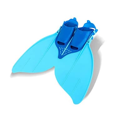 Wakects Palme de sirène pour la Nuit, en Forme de Queue de sirène, adaptée pour Adultes et Enfants, réglable 34-40, Bleu