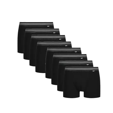 DIM Boxer Homme EcoDIM Coton Stretch Confortable Noir x8, Noir, XL