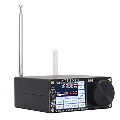 Fockety Récepteur Radio Pleine Bande, FM AM MW SW SSB DSP Enregistreur Radio Portable Multi-Modes à Ondes Courtes avec Balayage du Spectre ATS25X2, Récepteur Radio Haute Précision Toutes