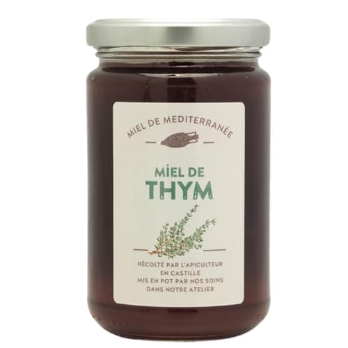 Les Ruchers du Luberon - Miel de Thym 400g - 100% Naturel - Saveur Intense et Aromatique - Non Filtré - Non Pasteurisé