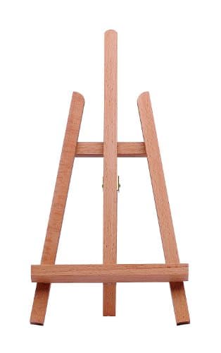 Marabu 1625000000101 – Petit chevalet en Bois de hêtre laqué à Trois Pieds, pour Poser des châssis, des Photos et des Cartes, en Bois de hêtre laqué, Hauteur maximale de l'image : 36 cm, Hauteur