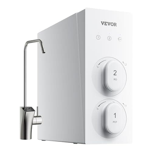 VEVOR Système d'osmose inverse 8 étapes, filtre à eau à osmose inverse sous évier, sans réservoir, 800 GPD, avec robinet d'affichage intelligent, certifié NSF, 2:1 pur à drainer, réduit TDS, odeurs