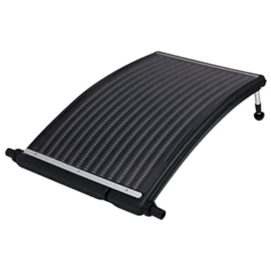 vidaXL Panneau de Chauffage Solaire de Piscine Courbé Système de Chauffage Extérieur Chauffe-Eau Solaire Collier de Serrage 110x65 cm