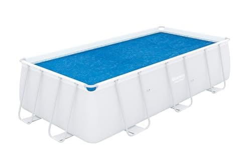 Bâche solaire 380 x 180 cm pour piscine hors sol rectangulaire 404 x 201 cm ou 412 x 201 cm, Bleu