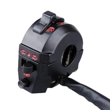 Interrupteur Universel de Moto Clignotant Bouton de Guidon Ensemble de commutateurs de Clignotant de Moto Feux de Croisement Noir Interrupteur Gauche klaxon de Commande de Guidon 7/8 "
