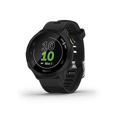 Garmin Forerunner 55 - Montre GPS multi-activités running avec fonctions d’entrainement Garmin Coach et cardio au poignet – Noire (Reconditionné)
