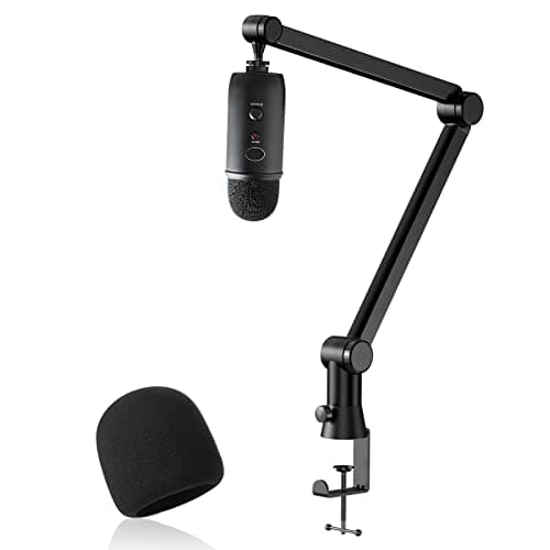 Blue Yeti Bras Micro, Blue Yeti Yeti X Pied de Micro avec Filtre Anti Pop Bonnette Micro, Support de Microphone, Type Tubulaire, Gestion de Câbles Intégrée pour Studio Streaming, Gaming par YOUSHARES