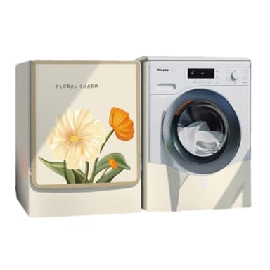 BaoT8YLu Housse de machine à laver extérieure, imperméable à la poussière, anti-soleil, housse pour machine à laver et sèche-linge avec ouvertures frontales