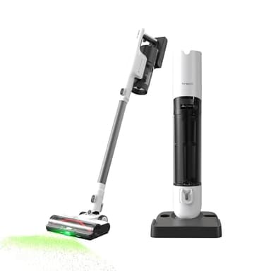 Tineco Pure One Station 5 Plus Aspirateur sans-Fil Intelligent avec Base Automatique à Poussière de 2,5L, Auto-Nettoyage Complet, Aspiration de 175W, Technologie ZeroTangle, Capteur Intelligent iLoop