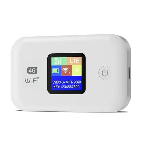 JICICUXI 4G Routeur WiFi Portable, Routeur 4g Sim, Routeur Internet Mobile LTE jusqu'à 150 Mbps, éCran LED,Batterie 3000 mAh, Pocket WiFi pour Les Voyages,Les Affaires,Le Camping