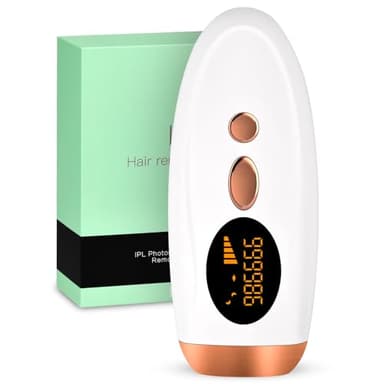 Épilateur Lumière Pulsée avec Fonction de Refroidissement, 5 Niveaux D'énergie Réglables pour Hommes Femmes Corps Aisselles