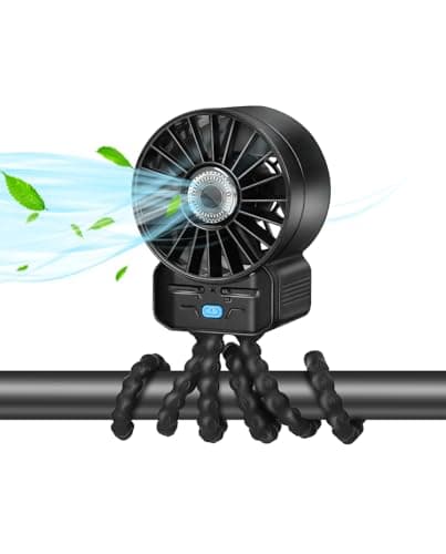 Ventilateurs pour Poussettes, Ultra Silencieux Ventilateur USB portable, Mini Fan avec Trépied Flexible, 3 Vitessesc avec Rechargeable, pour Poussette, Siège d'Auto, Tente, Bureau, Chambre
