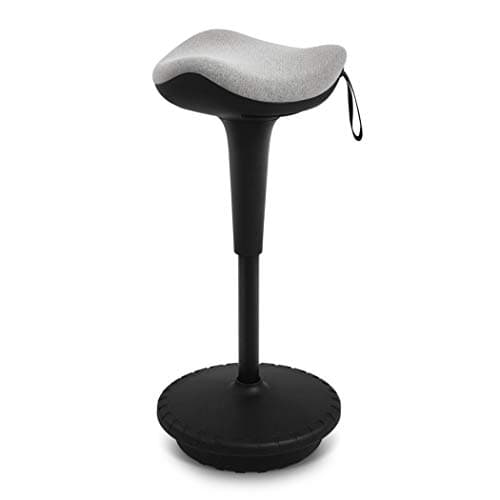 IWMH Tabourets de Bureau Debout, Chaise de Bureau Ergonomique, Tabouret Assis Pivotant Réglable en Hauteur à 360 Degrés (Gris) (Gris)