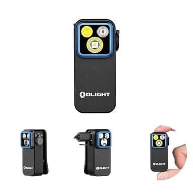 OLIGHT Oclip Pro Lampe de Poche à Clip 3 Sources de Lumière 5 Modes 500LM 120M Performance Max. Mini Torche Longue Durée 144H EDC Type C Rechargeable Petit Flashlight IPX6 pour l'éclairage de Secours