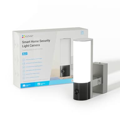 EZVIZ EL3 Caméra Extérieure WiFi 2K avec Projecteur, Luminosité de 780 lumens, Audio Bidirectionnel et Défense Active, Détection de personnes et de Véhicules par l'IA, Vision Nocturne Couleur