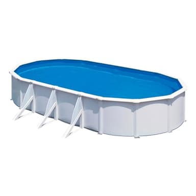 Gre M260856 - Piscine en Acier Blanc Ovale Fidji kit730eco