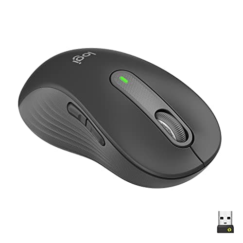 Logitech Signature M650 L Left Souris sans fil - Pour Grandes Mains Gauches, Pile 2 ans, Clics Silencieux, Boutons de Côtés Programmables, Bluetooth, PC/Mac/Multi-Device/Chromebook - Graphite