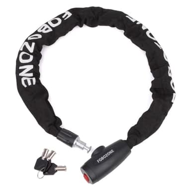 FOBOZONE Antivol Moto,Chaînes Antivol, Antivol Velo,Serrure de Chaîne épaissie de Haute Résistance, Robuste. (100cm Longueur x 9mm Dia)