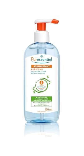 Puressentiel - Assainissant - Gel Antibactérien aux 3 Huiles Essentielles - Elimine 99,9% des bactéries et des virus - 250 ml