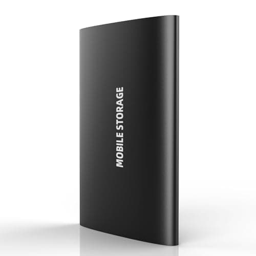 Disque Dur Externe Portable 2To USB SATA Ultra Fin Tout-Aluminium Stockage pour PC, Mac, Laptop, Ordinateur de Bureau, Ordinateur Portable, Windows