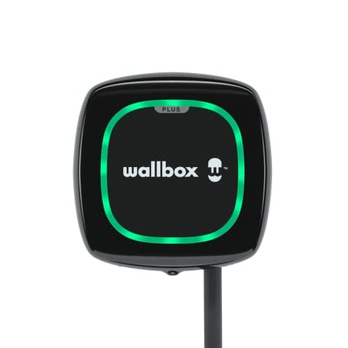 Chargeur Wallbox Pulsar Plus pour véhicules électriques - Puissance réglable jusqu'à 7.4 KW, câble de Charge Type 2, Wi-FI et Bluetooth, OCPP