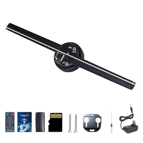 Hologramme 3D, Projecteur Holographique Noel, Hologramme 3D Fan Projecteur Holographique avec Application, Projecteur D'hologramme De Résolution 1920 X 1200, pour Expositions Magasins