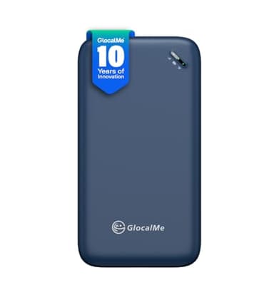 GlocalMe U20 UPP 4G Routeur Wi-FI Mobile, Disponible dans Plus de 140 Pays, Aucune Carte SIM requise, MIFI avec 1 Go de données globales et 8 Go EU données, Point d'accès International (Bleu)