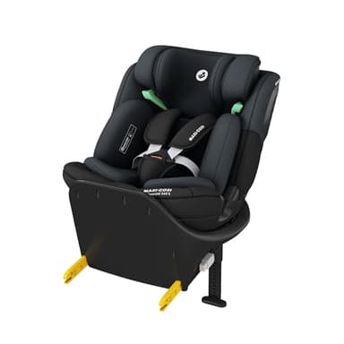 Maxi-Cosi Emerald 360 S i-Size, Siège-auto Isofix 360 Pivotant, 0-12 ans (40-150 cm), Siège-auto bébé & enfant, Rotation FlexiSpin 360°, 4 Inclinaisons, Protection G-CELL, Tonal Black