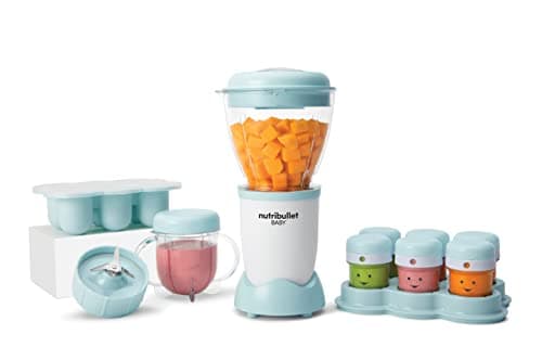 nutribullet Baby Blender Électrique, Petits Récipients pour Enfants, Sans BPA, Puissance 250 Watts, NBY100, Blanc/Vert