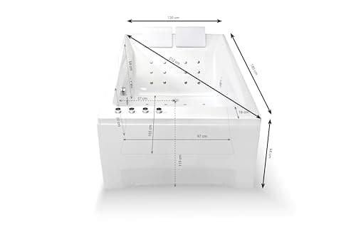 SPALINA Baignoire balnéo 2 Places KENSHO Duo Wave L180xl120xH68cm, by