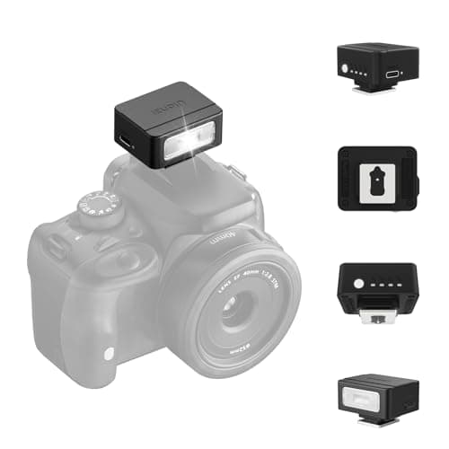 ULANZI SL01 Mini Flash d'appareil Photo, GN8 6500K Flash Speedlite pour Appareil Photo, 4 Niveaux de Puissance (1/8~1/1), Sabot Flash à Contact Unique pour appareils Photo Nikon, Sony, Fujifilm
