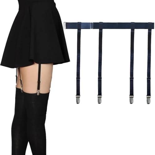 Porte Jarretelle Sexy Ensemble Porte-Jarretelles Pour Femme avec 4 Pinces Grande Taille, Porte-jarretelles pour femme, Grande taille, Élastique réglable, Femmes Sexy Punk Harnais Caged Cuisse Holster