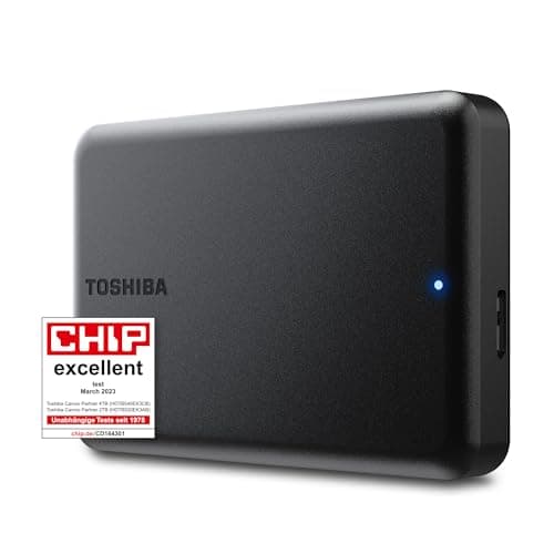 Toshiba Canvio Partner 4TB Portable 2.5'' External Hard Drive, USB 3.2, Compatible Mac & Windows. Xbox, PS4, PS5 (HDTB540EK3CB)