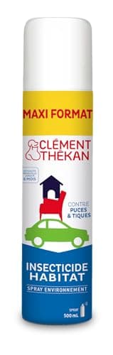 Clément Thékan Insecticide Habitat - Spray Environnement - Anti-puces et antitiques pour la Maison - 500 ML