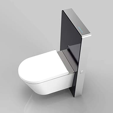 BERNSTEIN - Module sanitaire pour WC suspendu en verre noir 100,3x48,3x10,8cm (HxLxP), avec capteur sensitif - 805S