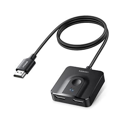 UGREEN Switch HDMI 4K 60Hz 2 Entrées 1 Sortie Commutateur HDMI 1080P 120Hz HDR 3D Dolby CEC Plug Play avec 1M Câble Compatible avec Switch Mac Mini PC PS5 PS4 Xbox One 360 Chromecast Projecteur