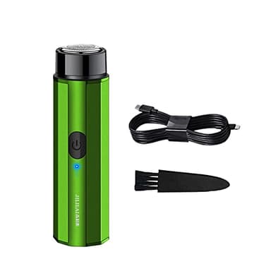Mini rasoirs électriques portables pour homme - Rasoirs à barbe pour femme - Chargement pratique - Mini RsW314 (vert, taille unique)