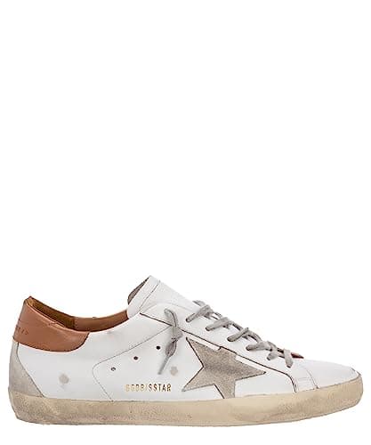 Golden Goose Baskets super-Star pour homme - Blanc - Ice - Marron clair, or, 41 EU