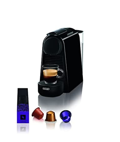 De'Longhi Nespresso Essenza Mini EN85.B, Machine à Café Automatique, Machine à Capsules pour une Seule Tasse, Ensemble de Bienvenue Inclus, Design Compact, Pression 19 Bar, 1150W, Noir Piano