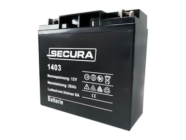 SECURA Batterie gel 12Volt 20AH tracteurs de pelouse compatible avec Castelgarden, Brill, Solo
