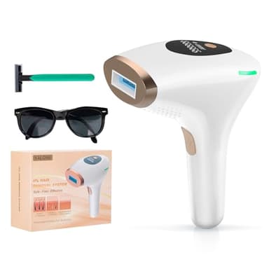 NALONE IPL Épilateur Lumière Pulsée, Laser Lumière pulsée 999,999 Flashes,1200NM Longueur d'onde, 2 Modes, Indolore pour Le Corps Entier Épilateur Laser pour Hommes, Femmes, Corps, Aisselles