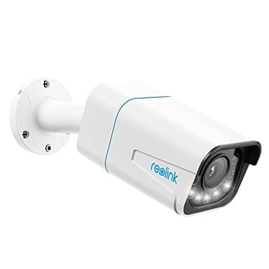 Reolink 4K Caméra de Surveillance Extérieure PoE avec Zoom Optique 5X, Vision Nocturne en Couleur, Audio Bidirectionnel, Détection de Personne/Véhicule, Alerte de Mouvement, Time-Lapse, RLC-811A
