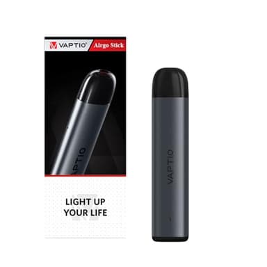 Pod Mod Vaptio Airgo Stick Kit Vpae Pen avec cartouche de pod 350mAh Mod 1.5ML Kit de vaporisateur de Cigarette Electronique 11W sans e liquide sans nicotine (Noir-gris)