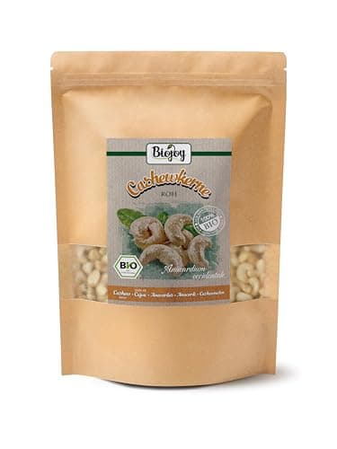 Biojoy Noix de cajou crues BIO (1 kg), entières et non salées