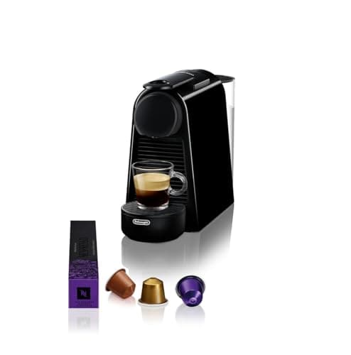 De'Longhi Nespresso Essenza Mini EN85.B, Machine à Café Automatique, Machine à Capsules pour une Seule Tasse, Ensemble de Bienvenue Inclus, Design Compact, Pression 19 Bar, 1150W, Noir Piano