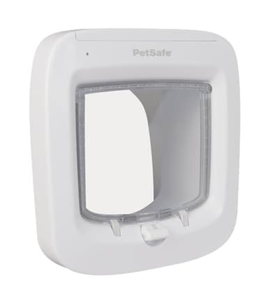 PetSafe Chatière à Puce électronique, accès sélectif pour Votre Chat, empêche Les étrangers d'entrer, Installation Facile, Chats jusqu'à 8 kg, Blanc